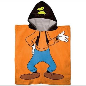 NWT Goofy kids Hooded swim bath towel poncho Disney Poncho, Cotton Jay Franco